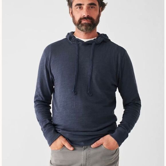 #131 GOOD MAN BRAND navy hooded tee pullover - Picture 1 of 8